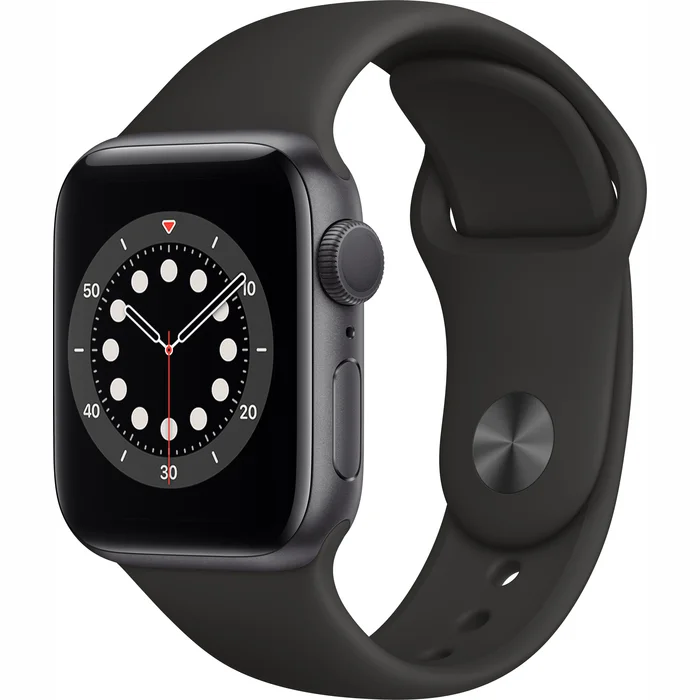 Viedpulksteņi Apple Watch Series 6 GPS 44mm Space Gray Aluminium Case with Black Sport Band [Mazlietots]